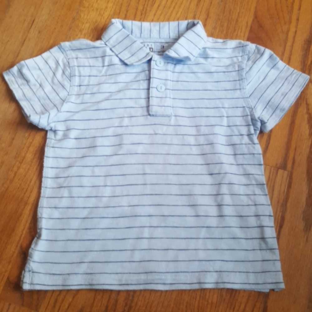 Baby Gap Polo Golf Shirt blue striped size 3T